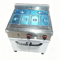 Gewerbliche Küchenausstattung Freistehender Edelstahl Gas-Bain-Marie-Topf Buffet-Speisenwärmer für Restaurants