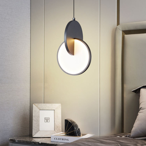 Lustre LED moderne suspendu 110V 220V, <span class=keywords><strong>luminaire</strong></span> simple à double anneau pour salle à manger et cuisine - Product Image 4
