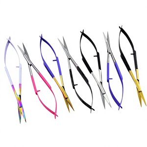 Ciseaux à cuticules à ressort faits à la main pour manucure, ciseaux à ressort à pointe droite, ciseaux à sourcils greffés, outil de manucure pour ongles - Product Image 1