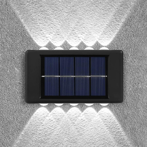 Crepuscolo all'alba al di fuori del muro rondella scala piano di <span class=keywords><strong>illuminazione</strong></span> recinzione luce su e giù LED giardino impermeabile da esterno solare da parete - Product Image 1