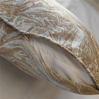Housse de coussin décorative de luxe personnalisée en jacquard métallique brillant à motif sable mouvant, fabrication usine