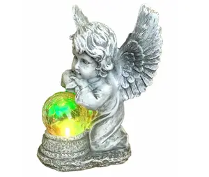 Angels polyresin/Resin Solar owowered ngel con Solar owing Lobe arden ight ececor olor Ange hange