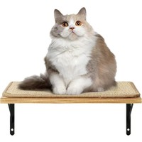 Étagère murale pour chat Petop en bois massif, perchoir flottant avec tapis à gratter en sisal, mobilier moderne, ensemble d'escalade gain de place