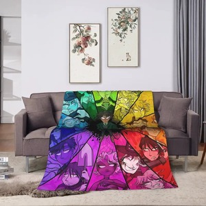 Couverture Anime Best-seller Personnage de Jeu Arc-en-ciel Dessin Animé Collage Doux Chaud Confortable pour Canapé Lit Décoration Maison Cadeau Original - Product Image 2