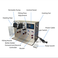 Machine de remplissage semi-automatique de bureau à double tête pour vernis à ongles et gel UV, petit volume