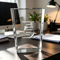Plaque en cristal K9 verticale Neelpure, gravée au laser sur mesure, trophée d'entreprise