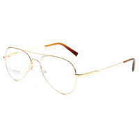 Aviation hommes montures de lunettes pour hommes pilote lunettes cadres Prescription métal optique lunettes léger mode Vintage or