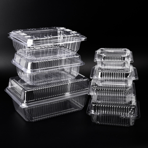 Hình chữ nhật rõ ràng Hộp nhựa <span class=keywords><strong>PET</strong></span> Nắp kéo vỏ sò vỉ Rau Trái Cây nho dâu tây punnet Khay vỏ sò bao bì - Product Image 4