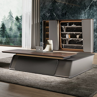 Bureau de direction moderne de luxe léger, poste de travail haut de gamme pour PDG, table pour salle de réunion et suite de direction