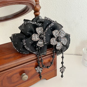 Hot Selling Temperament Elegant Black Flower Hairpin Popular Niche Design Women's Hairpins Fashionable Jewelry Wholesale - Product Image 5
