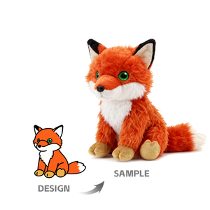 OEM bán buôn tùy chỉnh đồ chơi nhồi bông động vật dễ thương búp bê sang trọng ngồi Fox tùy chỉnh kích thước đồ chơi sang trọng - Product Image 1