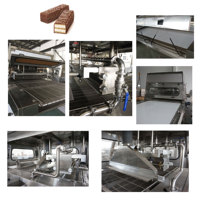 Machine à enrober automatique pour gaufrettes au chocolat, machine à enrober au chocolat pour rouleaux aux œufs, machine à enrober au chocolat pour gâteaux et tartes