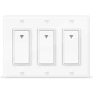 Tuya/Smart Life White Decorator Rocker Wifi Light Switch / Smart Wifi Wall Switch