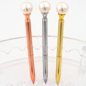 Bolígrafo de Metal Personalizado con Logotipo de Regalo de Boda, Bolígrafo de Escritura Personalizada con Perla, 1.0 mm, Instrumento de Escritura Metálico - Product Image 3