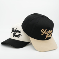 Relaxed-fit baseballcap met vijf panelen en gebogen klep, aangepast 3D geborduurd logo