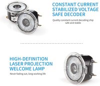 Proyector LED para Espejo Retrovisor Lateral, Luz de Logotipo con Efecto de Sombra, Compatible con Luces de Proyección