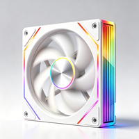 QiuzAim Desktop 120mm ARGB Silent Cooling Case Fan CD Metal Texture High Airflow RGB Chassis Fans 8Pro PC Gaming Computer Tower
