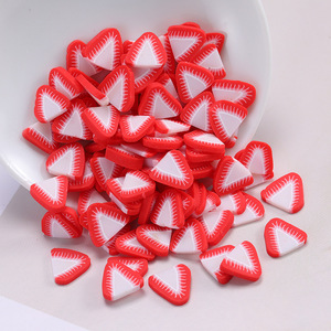 Cuentas de cerámica suave con forma de rodaja de fruta, monocromáticas, con agujeros, superventas transfronterizas, materiales y accesorios para pulseras y collares DIY - Product Image 3
