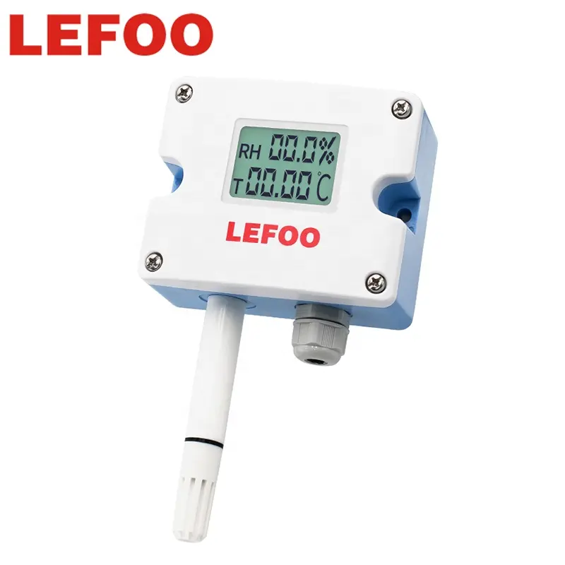 LEFOO-sensor de temperatura y humedad digital modbus, transmisor de humedad y temperatura del aire, 4-20mA, con pantalla