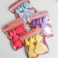 Lot de 6 éponges à maquillage triangulaires en velours et houppettes, utilisation humide et sèche, logo personnalisé, marque privée, outils cosmétiques en gros