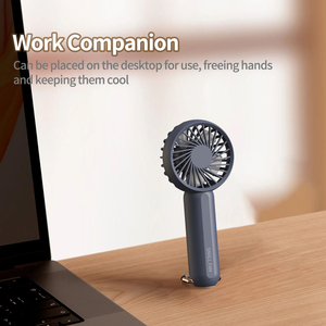 Outdoor Rechargeable <b>Handheld</b> <b>Fan</b> with Carabiner & Folding Stand, USB Powered High Power Mini <b>Fan</b> - Product Image 3