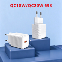 Chargeur de bureau pour smartphone 12W QC 18W PD 20W 25W, personnalisation OEM ODM, compatible avec tous les modèles, vente en gros
