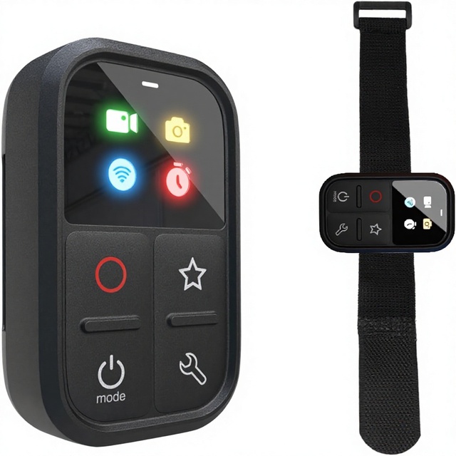 Tiandirenhe Wireless Smart Remote Control for GoPro Hero 13/12/11/11Mini/10/9/8/Max LED Colorful Screen Built-in Battery 80M