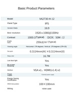 Monitor LED IPS ViewSonic VA2730-H-12 de 27 Pulgadas para Negocios y Juegos