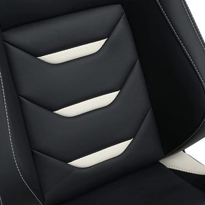 Sièges de course automobile simulés JIABEIR 1054B en cuir blanc de haute qualité, réglables - Product Image 4