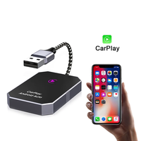 Convertisseur d'adaptateur carplay sans fil KW960 boîte de transfert ios carplay / android auto 2 en 1 boîte carplay de liaison de téléphone sans fil jeu de voiture