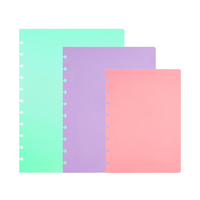 Emballage A4 personnalisable 50 PP couverture rigide imperméable à l'eau trous pré-perforés planificateur Journal feuilles mobiles reliure à disque couverture de cahier