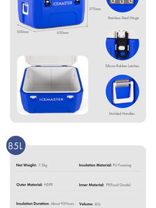 Glacière extérieure de grande capacité 65L sur roues pour un transport et une mobilité faciles - Product Image 5