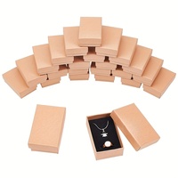 Petite Boîte Cadeau Collier Boîte à Bagues Kraft Papier Brun Rectangle Carton Boîtes à Bijoux pour Cadeau Boucle d'Oreille Bracelet Emballage
