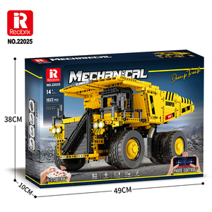 Ensemble de blocs de construction Reobrix 1622 pièces, camion à benne basculante RC, véhicule d'exploitation minière lourd à commande électrique, briques - Product Image 3