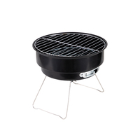 Barbecue au charbon de bois rond pliable et portable, mini barbecue de table pour le camping en plein air, les voyages, les pique-niques et le jardin