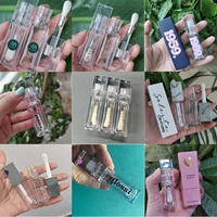 Tube de brillant à lèvres HEXUE personnalisé 10ml 6.5ml, flacon transparent en PETG, conteneur cosmétique vide pour huile à lèvres, blush, anticernes, grand applicateur