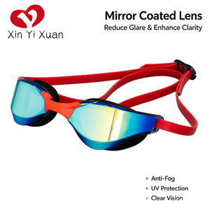 Gafas de natación personalizadas Xinyixuan para adultos, antivaho, con protección UV, ajustables, con sellado de silicona, impermeables, para entrenamiento. - Product Image 4
