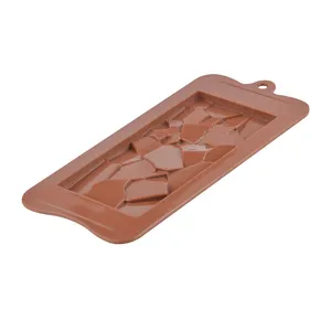 新设计硅胶碎片形状巧克力模具硅胶厨房烘焙工具聚碳酸酯巧克力棒模具