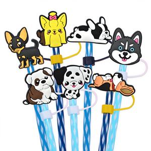 Oferta Especial: Cubre Pajitas de Plástico de 10mm con Diseño de Perros Adorables, Accesorio Decorativo para Pajitas, Producto de Gran Demanda - Product Image 3