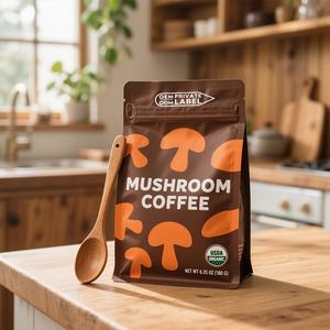 自家ラベルコーヒー心と脳のキノココーヒー複数のキノコが健康的な上昇をブレンド有機キノコインスタントコーヒー - Product Image 5