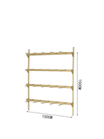 Présentoir à lingerie mural en or personnalisé avec étagère pour soutiens-gorge et sous-vêtements pour la décoration et le design de magasin