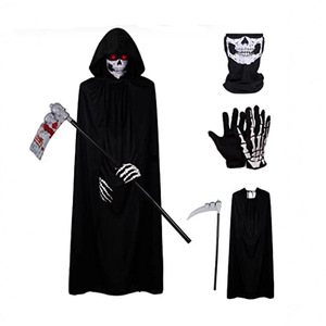 Cape d'Halloween pour cosplay, Robe noire de sorcier Mangatoire, Cape de vampire pour fête, Cape de Dernier Juge - Product Image 2