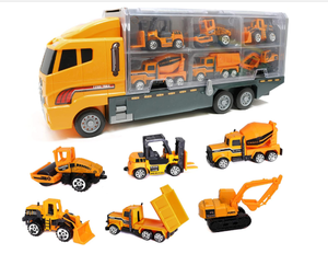 Set di auto di emergenza per <span class=keywords><strong>camion</strong></span> da trasporto 7 in 1, <span class=keywords><strong>camion</strong></span> di emergenza, veicoli per auto <span class=keywords><strong>giocattolo</strong></span>, per regali per bambini - Product Image 1
