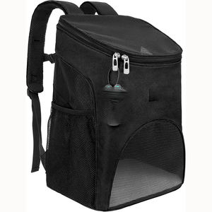 Mochila de transporte de mascotas de muestra gratis, diseño plegable de PU impermeable con ventilación de bloqueo de luz, bolsa de viaje compatible con TSA - Product Image 1