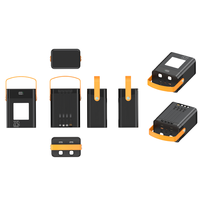 Batterie externe haute capacité à charge rapide 22,5 W, câbles micro USB et type-C détachables, lampe torche LED, poignée de transport, camping