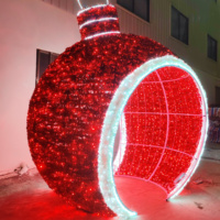 Boule de Noël géante à LED IP65, motif lumineux, grande décoration de Noël sphérique, lumière extérieure étanche, affichage pour centre commercial