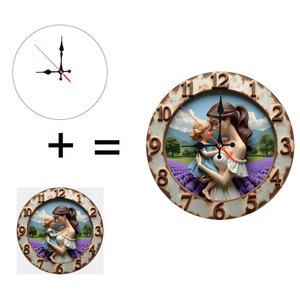 Round Wooden <b>Wall</b> <b>Clock</b> 25x25Cm <b>Silent</b> Non Ticking Classic Minimal Home Office Study Decor - Product Image 6
