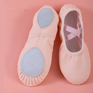 Chaussures de <span class=keywords><strong>danse</strong></span> jazz latine classiques pour filles Chaussures de <span class=keywords><strong>pointe</strong></span> à semelle souple pour la pratique du ballet de la gymnastique sans dentelle pour enfants - Product Image 4
