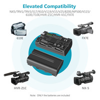 شاحن بطارية Neewer NP-F550 لـ NP-F970 F750 F960 F530 F570 CCD-SC55 TR516 TR716 وغيرها، عبوة من قطعتين 2600 مللي أمبير بديلة