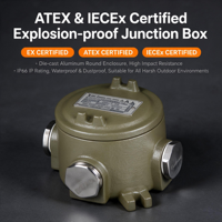 Boîtier de jonction antidéflagrant en aluminium 500V 20A, indice de protection IP66, certifié ATEX IECEx, pour applications électriques industrielles